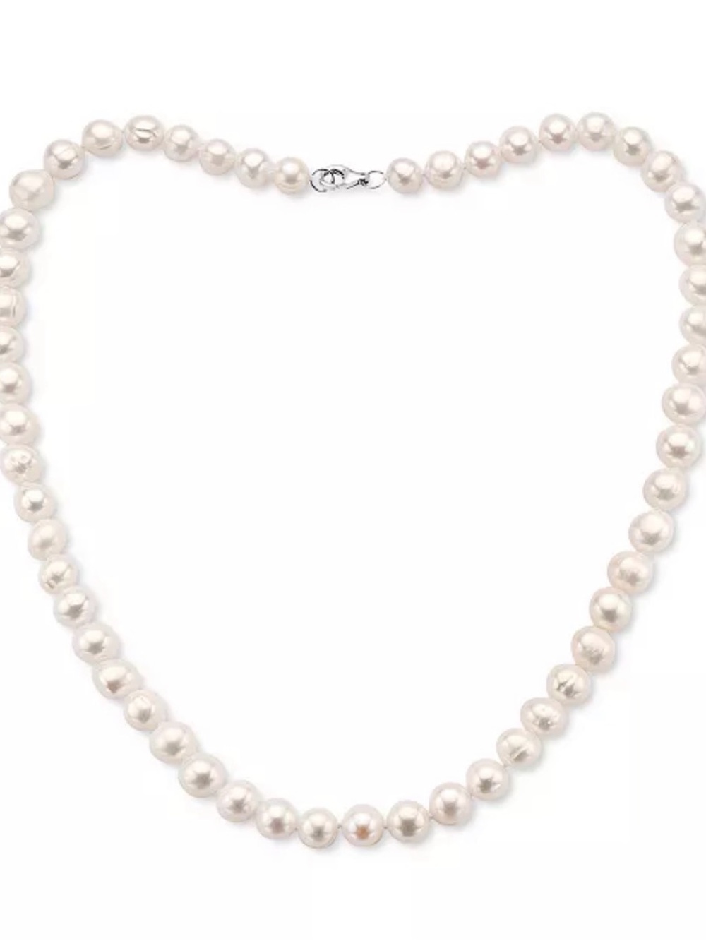 NWT EFFY Sterling Silver 7-8 mm Freshwater Pearl Necklace 18in. - Picture 2 of 7